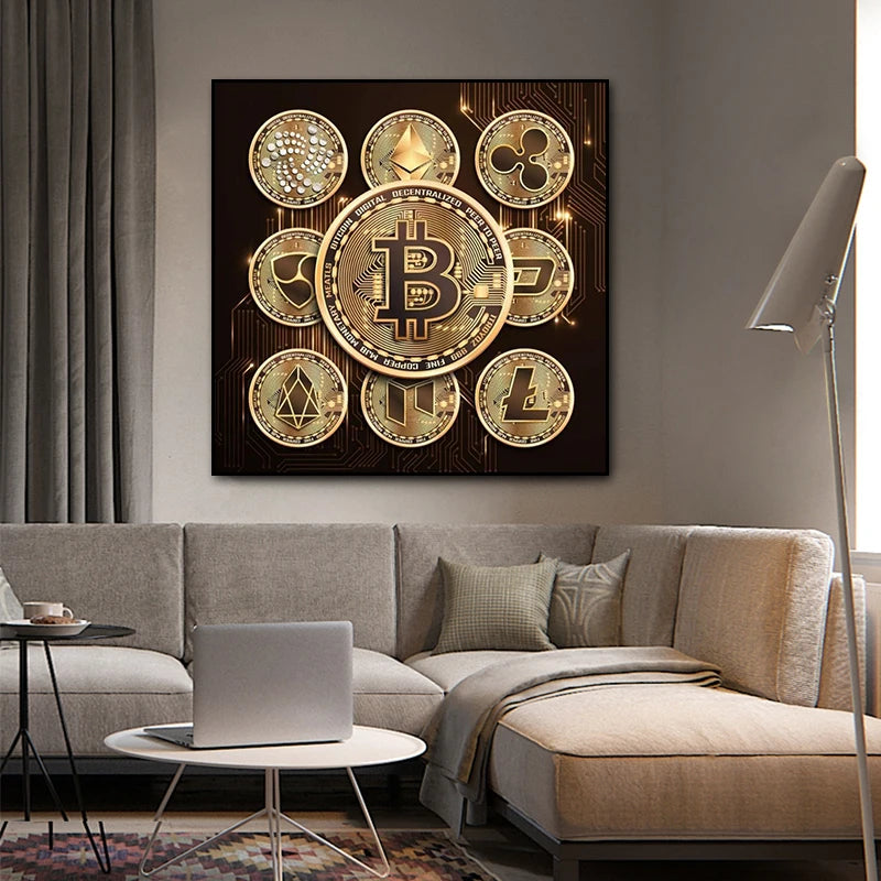 Impression sur toile Bitcoin