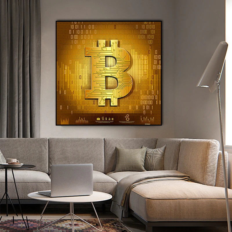 Impression sur toile Bitcoin