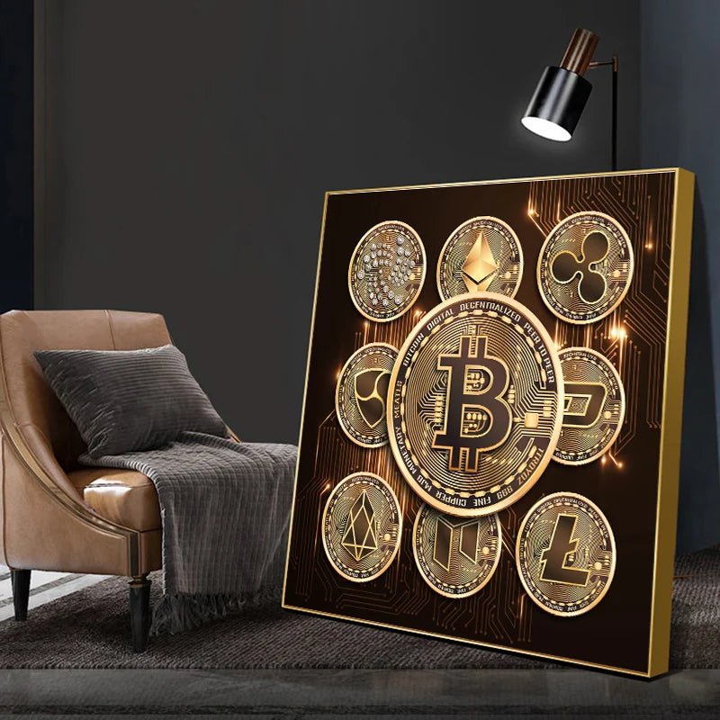 Impression sur toile Bitcoin