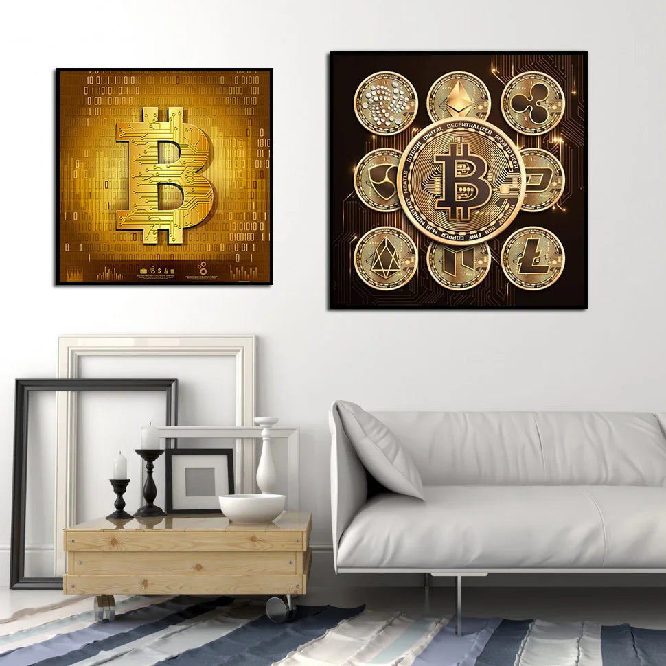 Impression sur toile Bitcoin